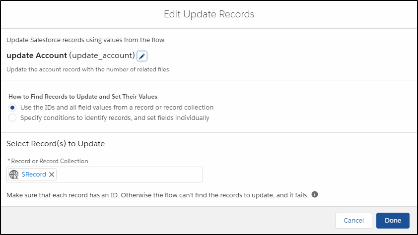 Count files on a Salesforce record - update counter on account